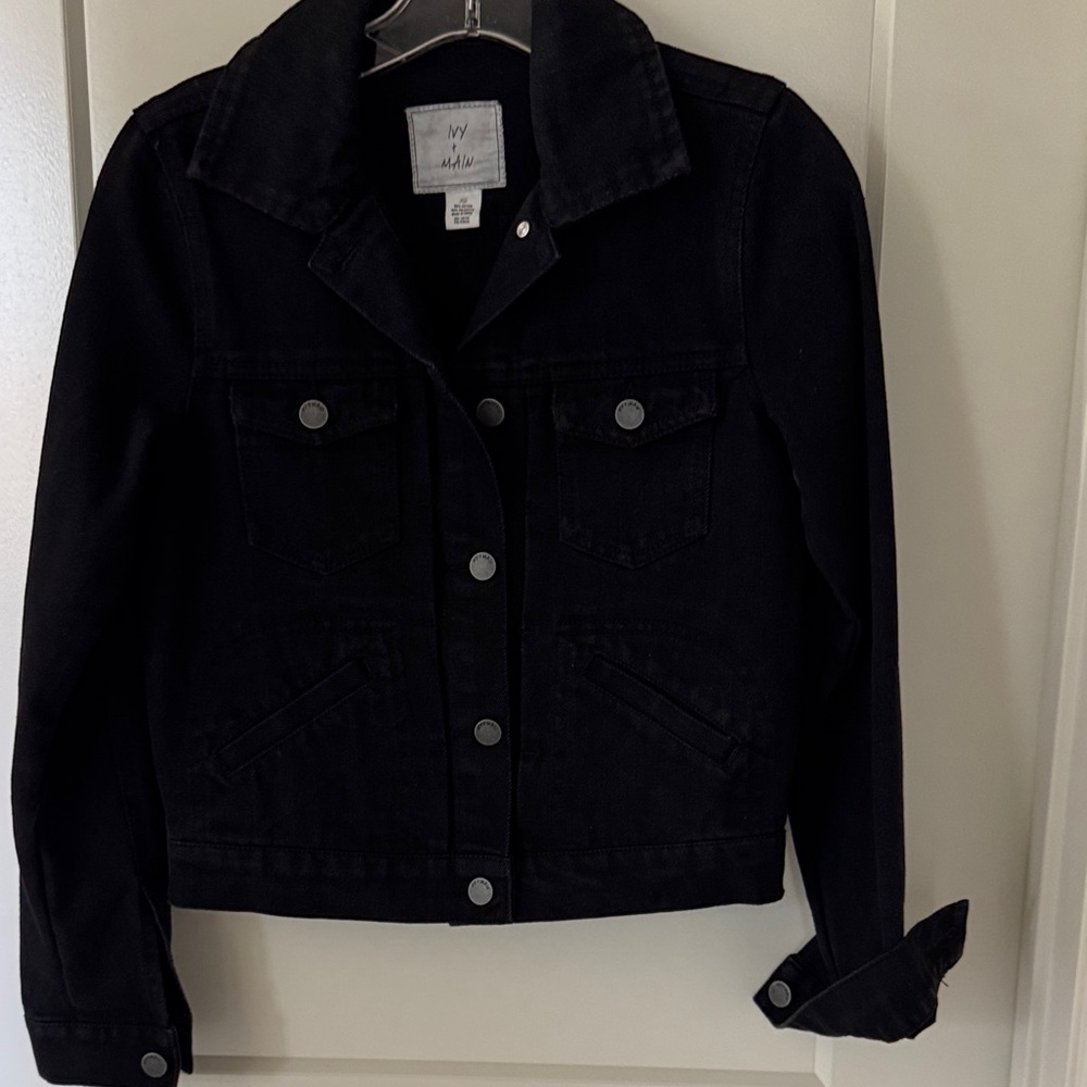 Stylish Black Denim Jacket for Kids